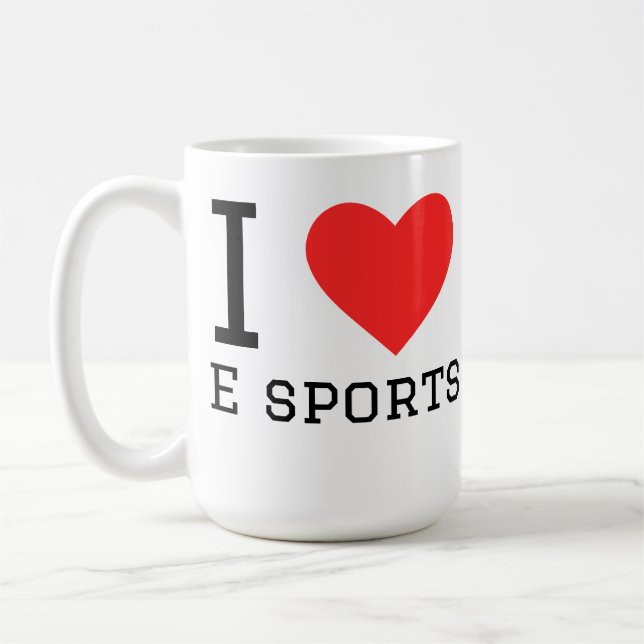 Taza De Café Amo los deportes electrónicos (Izquierda)