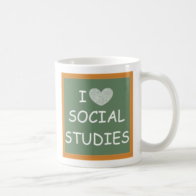 Taza De Café Amo Los Estudios Sociales (Derecha)