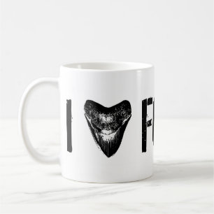 Taza De Café AMO los FÓSILES Megalodon