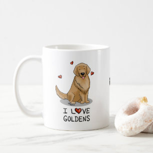 Taza De Café Amo los Goldens - Amo a los Golden Retrivers