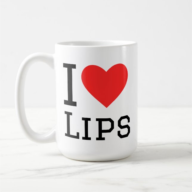 Taza De Café Amo los labios (Izquierda)