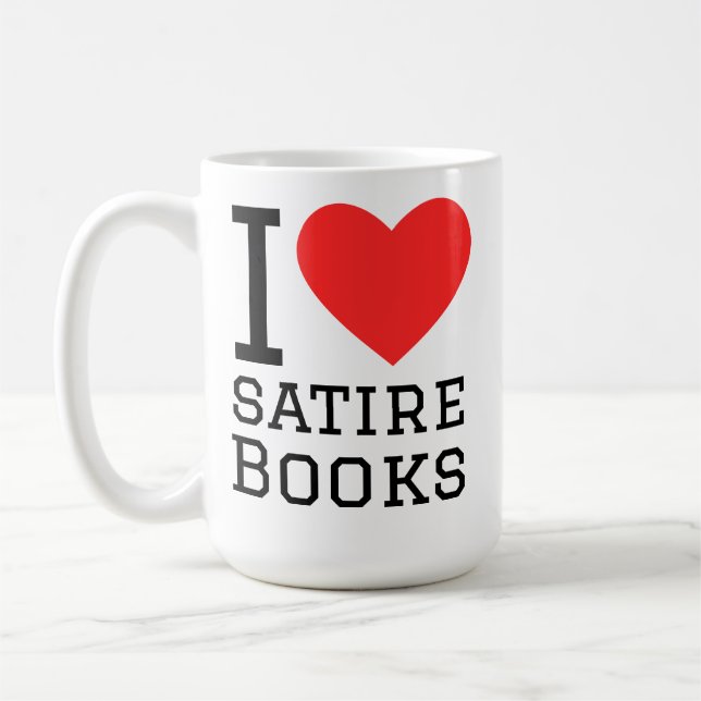Taza De Café Amo los libros de sátira (Izquierda)