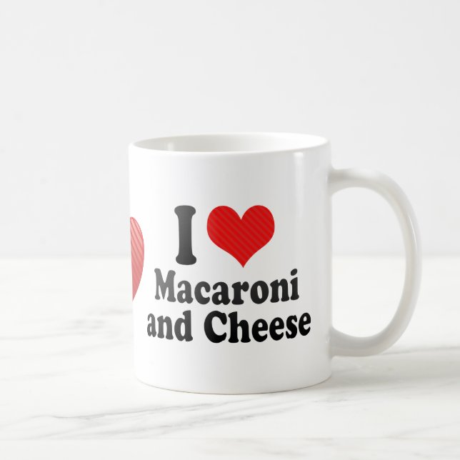 Taza De Café Amo los macarrones+y queso (Derecha)