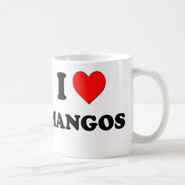Taza De Café Amo los mangos (la comida) (Derecha)
