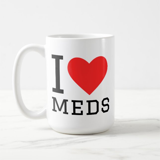 Taza De Café Amo los medicamentos (Izquierda)