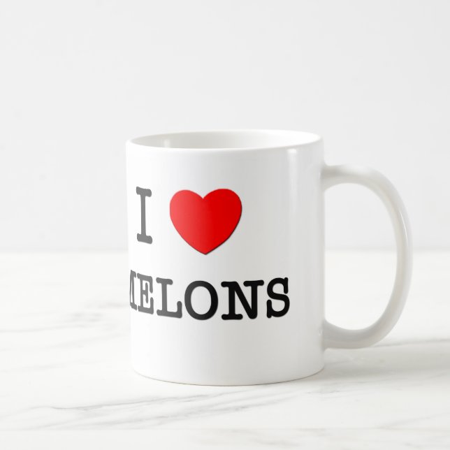 Taza De Café Amo los MELONES (la comida) (Derecha)