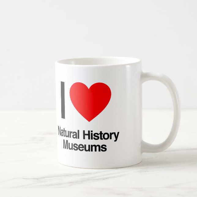 Taza De Café amo los museos de historia natural (Derecha)