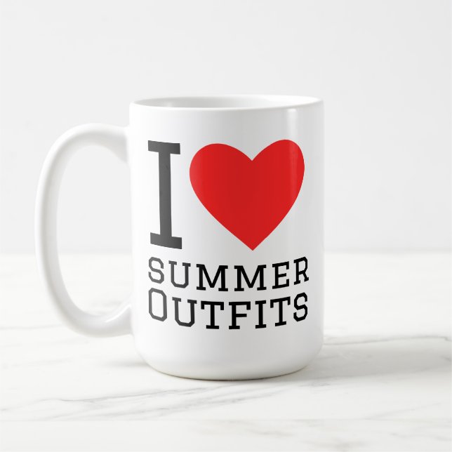 Taza De Café Amo los outfits de verano (Izquierda)