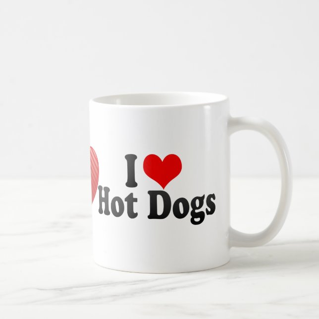 Taza De Café Amo los perritos calientes (Derecha)