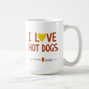 Taza De Café Amo los perritos calientes 4