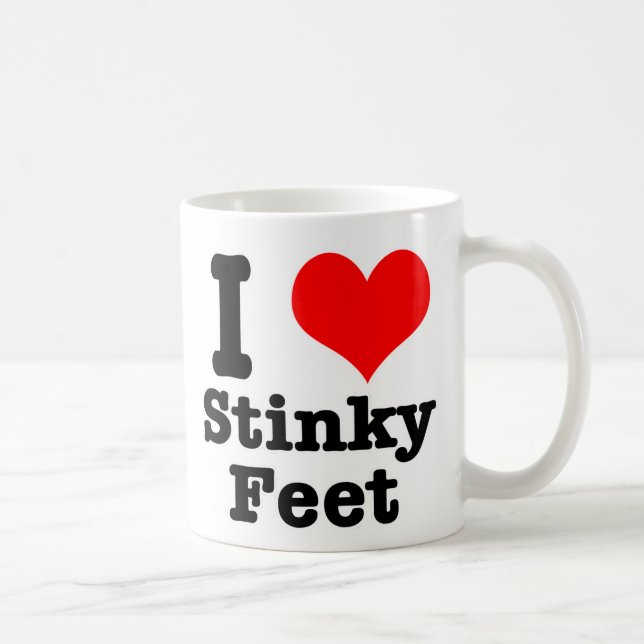 Taza De Café Amo los pies apestosos (Derecha)