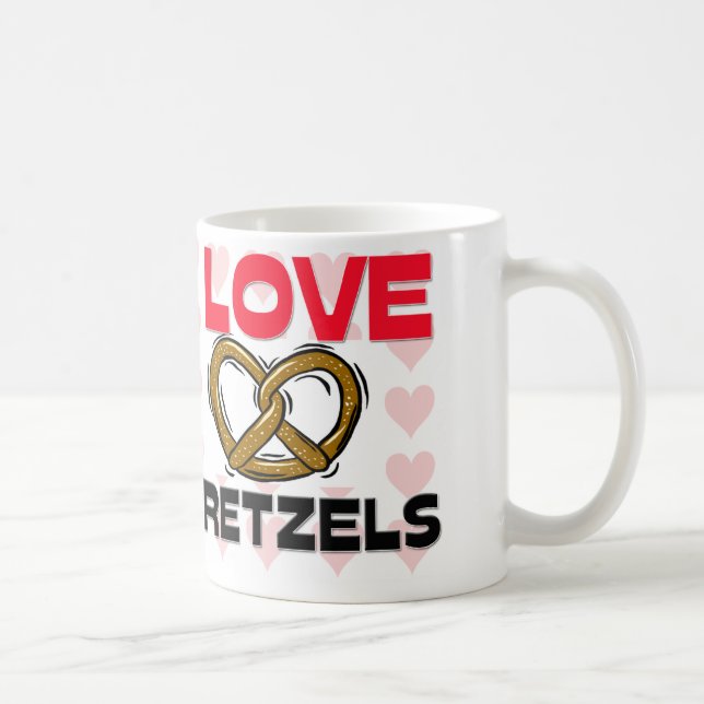 Taza De Café Amo los pretzeles (Derecha)