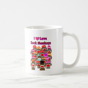 Taza De Café "AMO los regalos de los MONOS del CALCETÍN   "