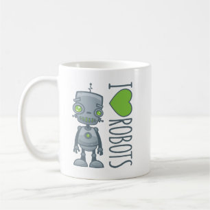 Taza De Café Amo los robots