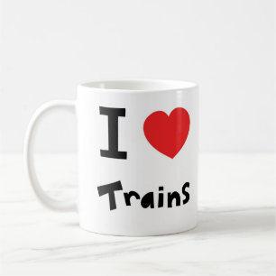 Taza De Café Amo los trenes