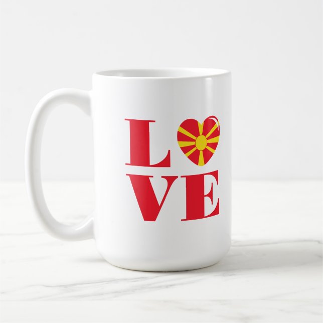 Taza De Café Amo Macedonia (Izquierda)