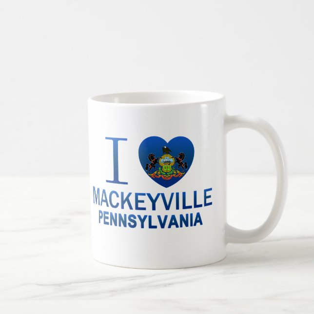 Taza De Café Amo Mackeyville, PA (Derecha)
