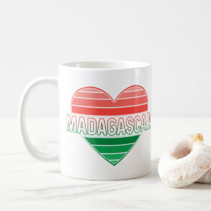 Taza De Café Amo Madagascar, corazón malgache