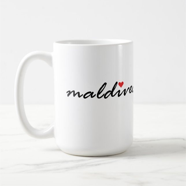 Taza De Café Amo Maldivas (Izquierda)