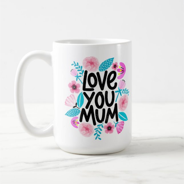 Taza De Café Amo Mamá Café Mug (Izquierda)