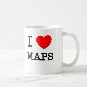 Taza De Café Amo mapas