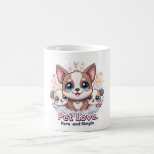 Taza De Café Amo mascota puro y simple amante de la cachorro