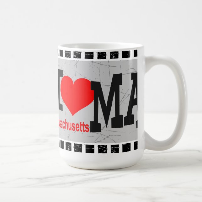 Taza De Café Amo Massachusetts - Mugs (Derecha)