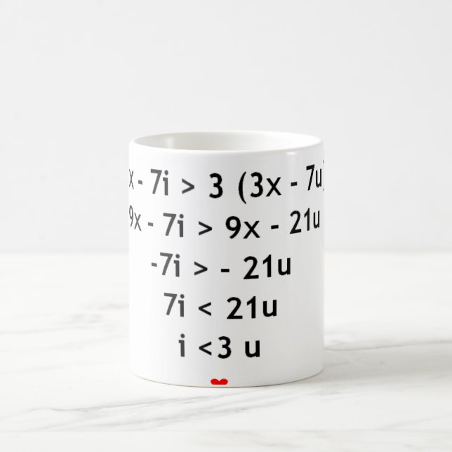 Taza De Café ¡Amo matemáticas!! (Centro)
