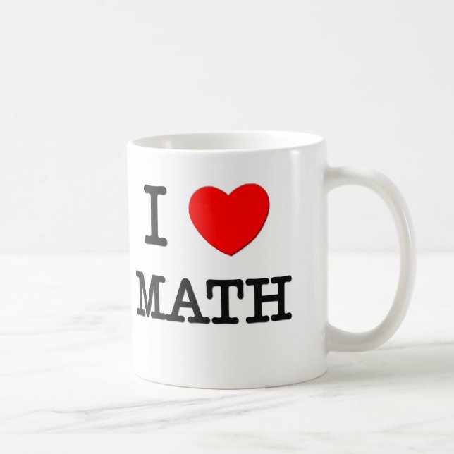 Taza De Café Amo matemáticas (Derecha)