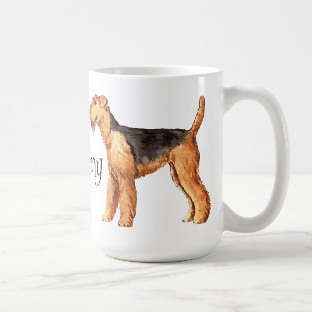 Taza De Café Amo mi Airedale (Derecha)
