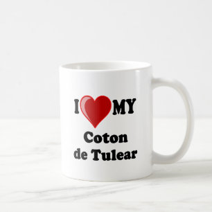 Taza De Café Amo mi algodón De Tulear Dog