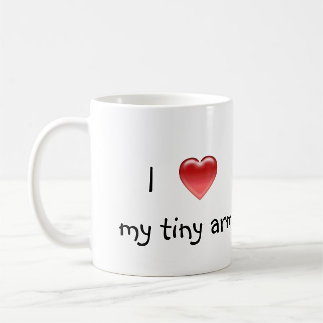 Taza De Café Amo mi arms/T-REX minúsculo (Izquierda)