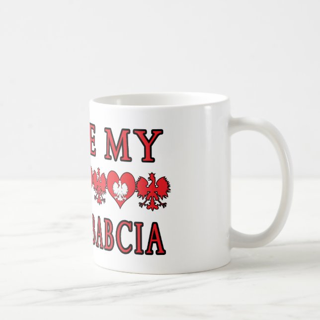 Taza De Café Amo mi Babcia polaca (Derecha)