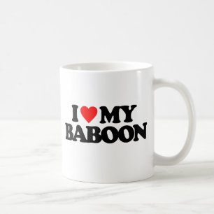 TAZA DE CAFÉ AMO MI BABUINO