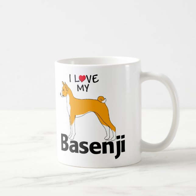 Taza De Café Amo mi Basenji (Derecha)