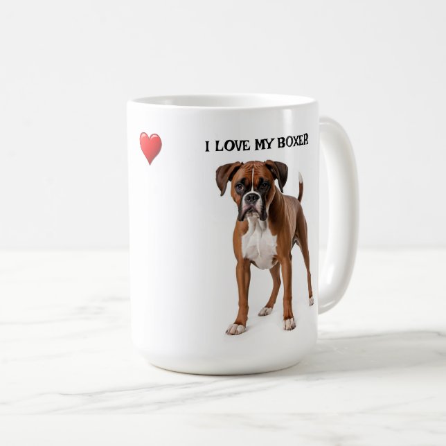Taza De Café Amo Mi Boxer (Anverso derecho)