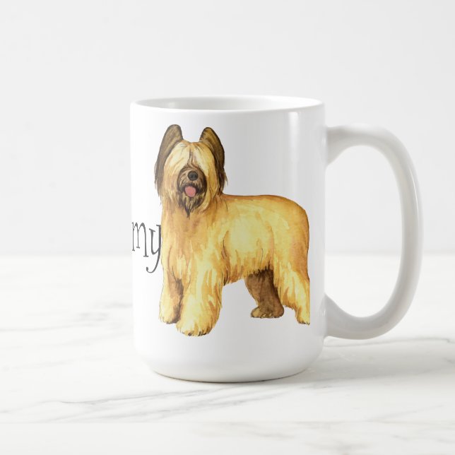 Taza De Café Amo mi Briard (Derecha)