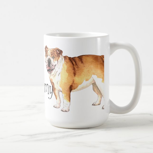 Taza De Café Amo mi Bulldog (Derecha)