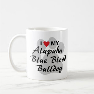 Taza De Café Amo mi bulldog de la sangre azul de Alapaha