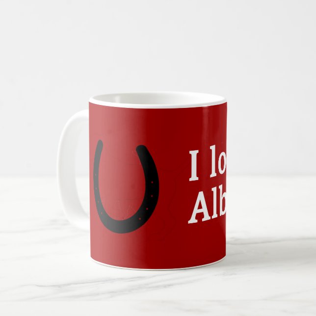 Taza De Café Amo mi caballo albanés (Anverso izquierdo)