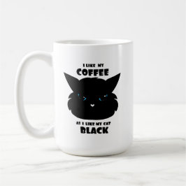 Taza De Café Amo mi café negro y mi gato negro