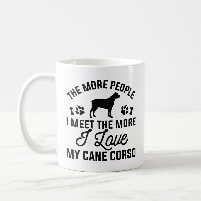 Taza De Café Amo Mi Cañón Corso (Izquierda)