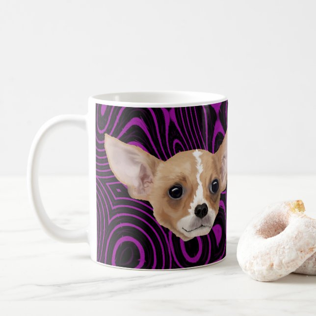 Taza De Café Amo mi chihuahua (Con donut)
