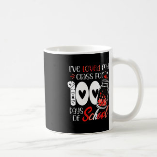 Taza De Café Amo mi clase durante 100 días profesor de colegio