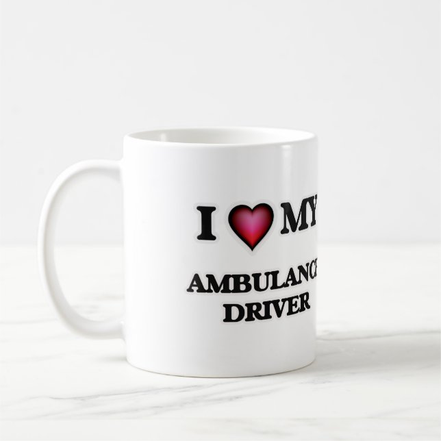 Taza De Café Amo mi conductor de la ambulancia (Izquierda)