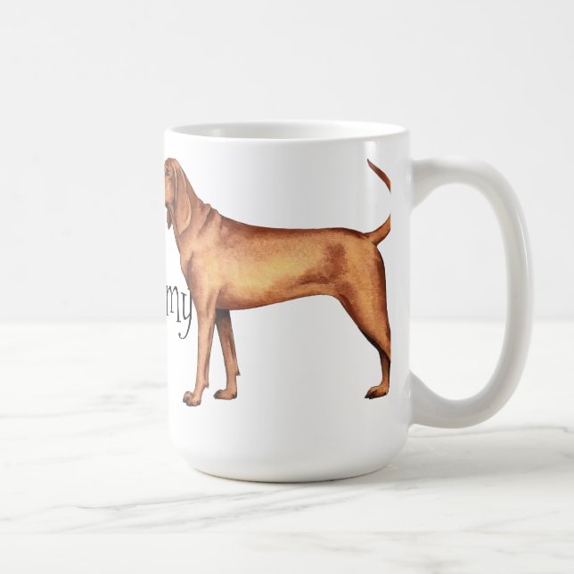 Taza De Café Amo mi Coonhound de Redbone (Derecha)