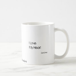 Taza De Café Amo mi corazón, yo agradezco mi respiración