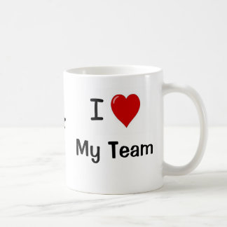Taza De Café ¡Amo mi equipo y mi corazón del equipo yo!