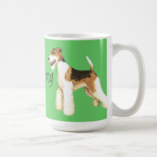 Taza De Café Amo mi fox terrier del alambre