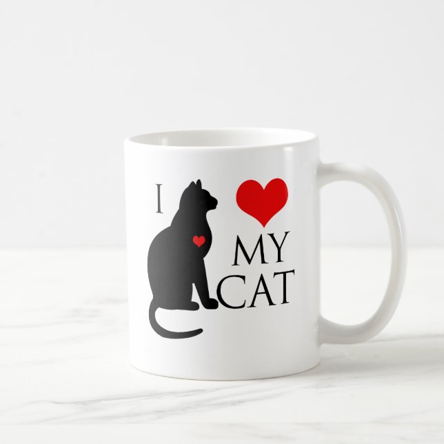 Taza De Café Amo mi gato (Derecha)